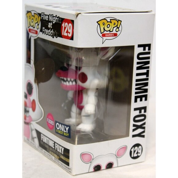 Funko Pop Games FNAF Funtime Foxy Best Buy Flocked #129 Five Nights at Freddys - Picture 2 of 6